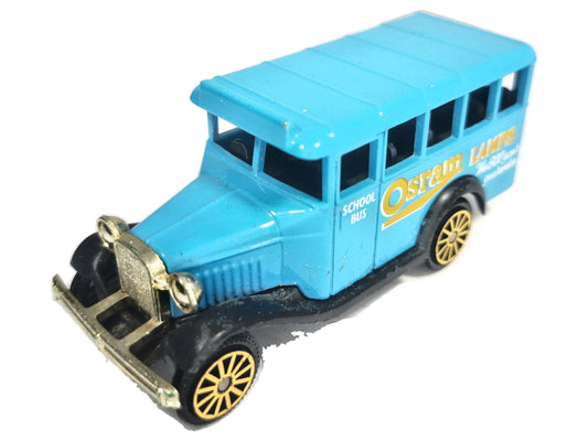 BEDFORD BUS, Osram Lamps, Corgi, Made in Gt Britain, Die cast, Turkus, 1:64