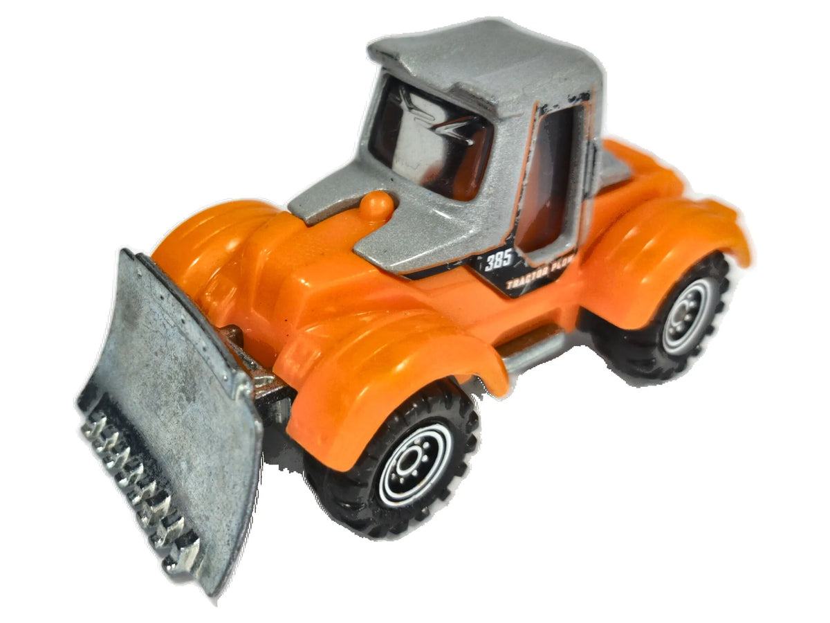 Tractor Plow Matchbox 1:64 Buldożer 365 Luzak Pomarańczowy Plowverizer