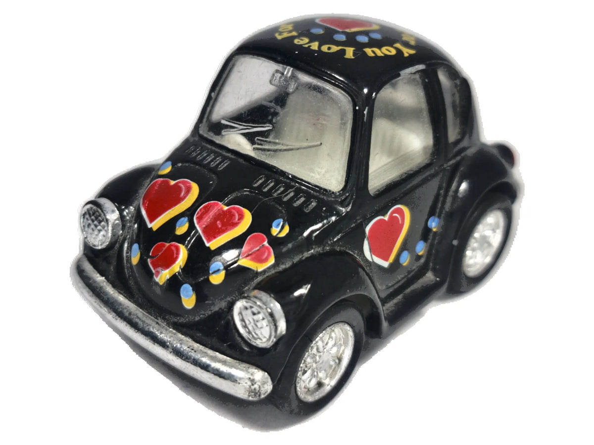 VW Beetle Black Love Bug Car, Kintoy, Die cast 2029101 Czarny 1:64 Resoraki