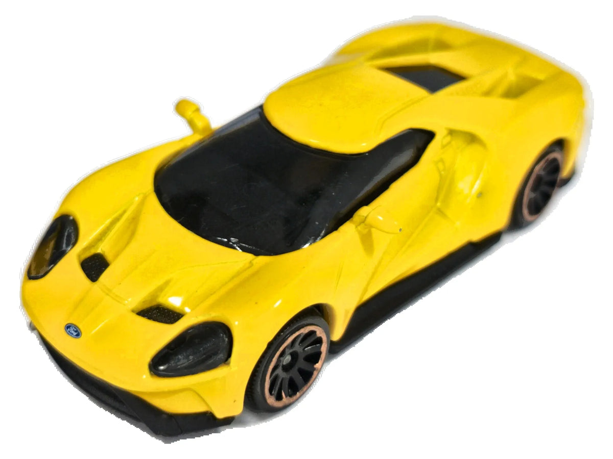 FORD GT, Majorette, Die cast 204B, Żółty, 1:63, Resoraki