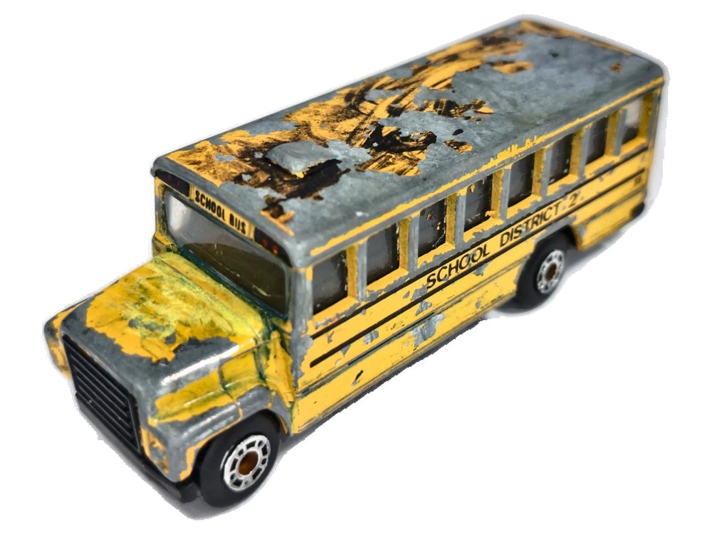 SCHOOL BUS VINTAGE MODEL Matchbox 1985 Żółty 1:95