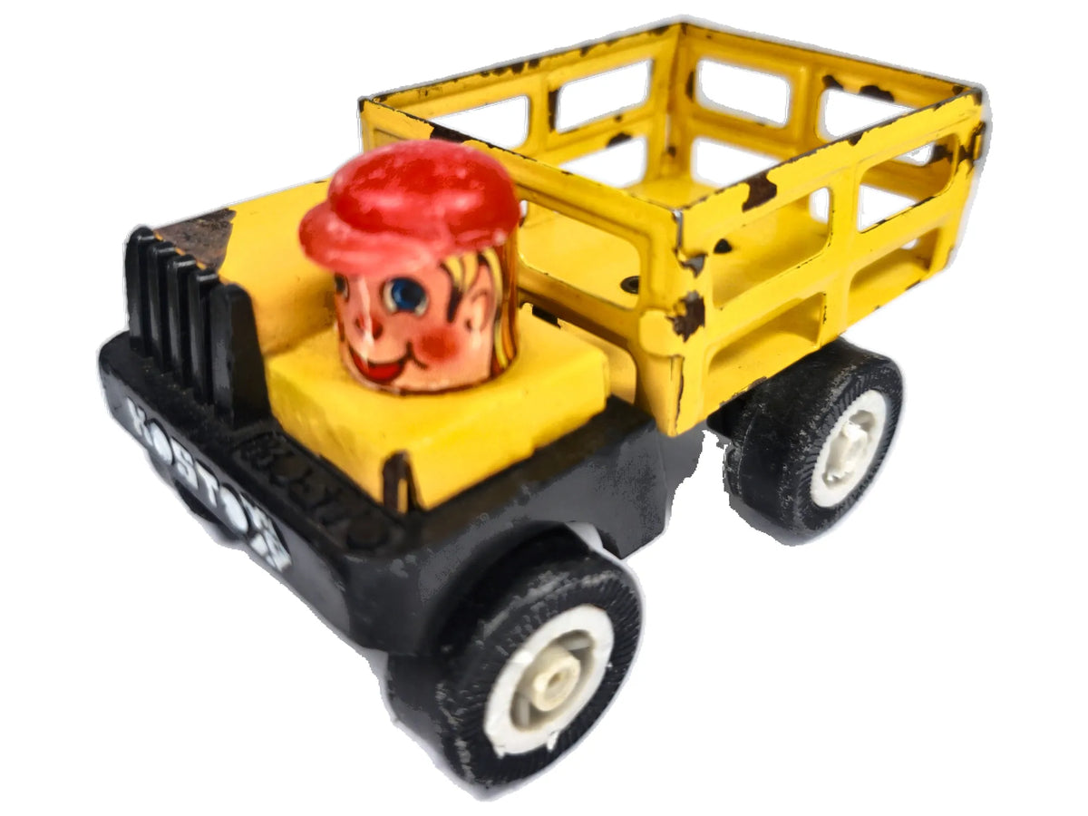 ZABYTKOWY BLASZAK WYWROTKA, Kosto 1970, Made in France, Żółty, 1:43