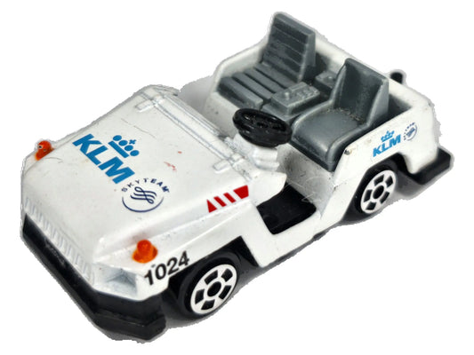DARON REAL TOY KLM AIRPORT TOWING TRACTOR Welly Biały 1:64