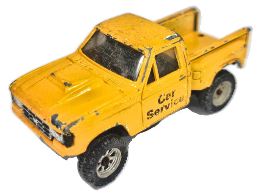 FLARESIDE PICKUP TRUCK CAR SERVICE Vintage Maisto 1982, Die cast Żółty 1:64