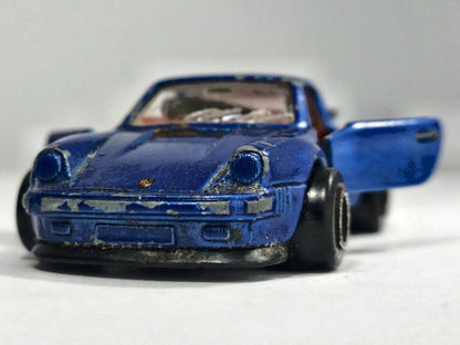 Porsche Turbo Majorette 1:57 Made in France Luzak Niebieski – zdjęcie 5