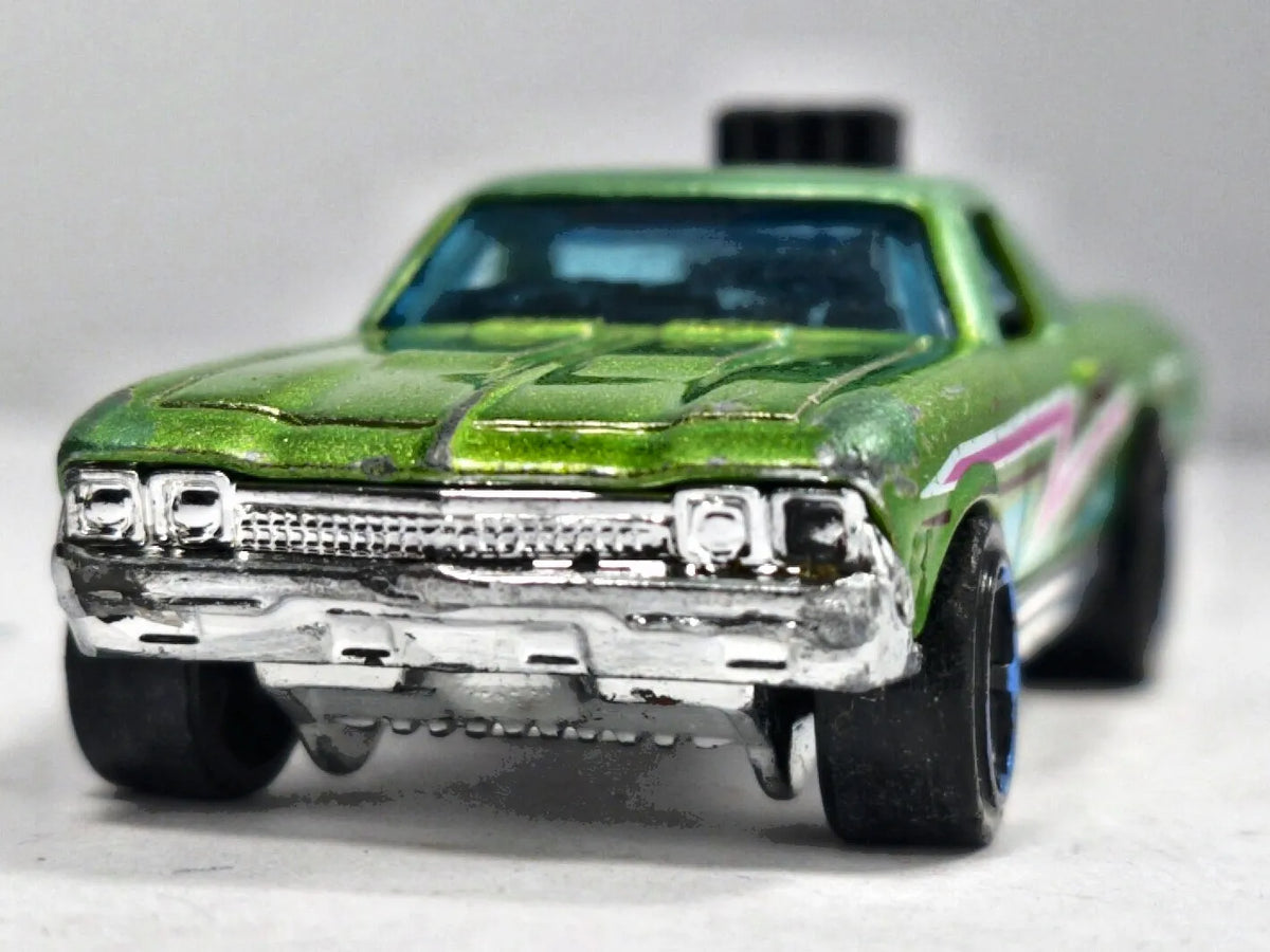 1970 CHEVROLET EL CAMINO, Hot Wheels, Die cast, Zielony, 1:64, Resoraki – zdjęcie 5