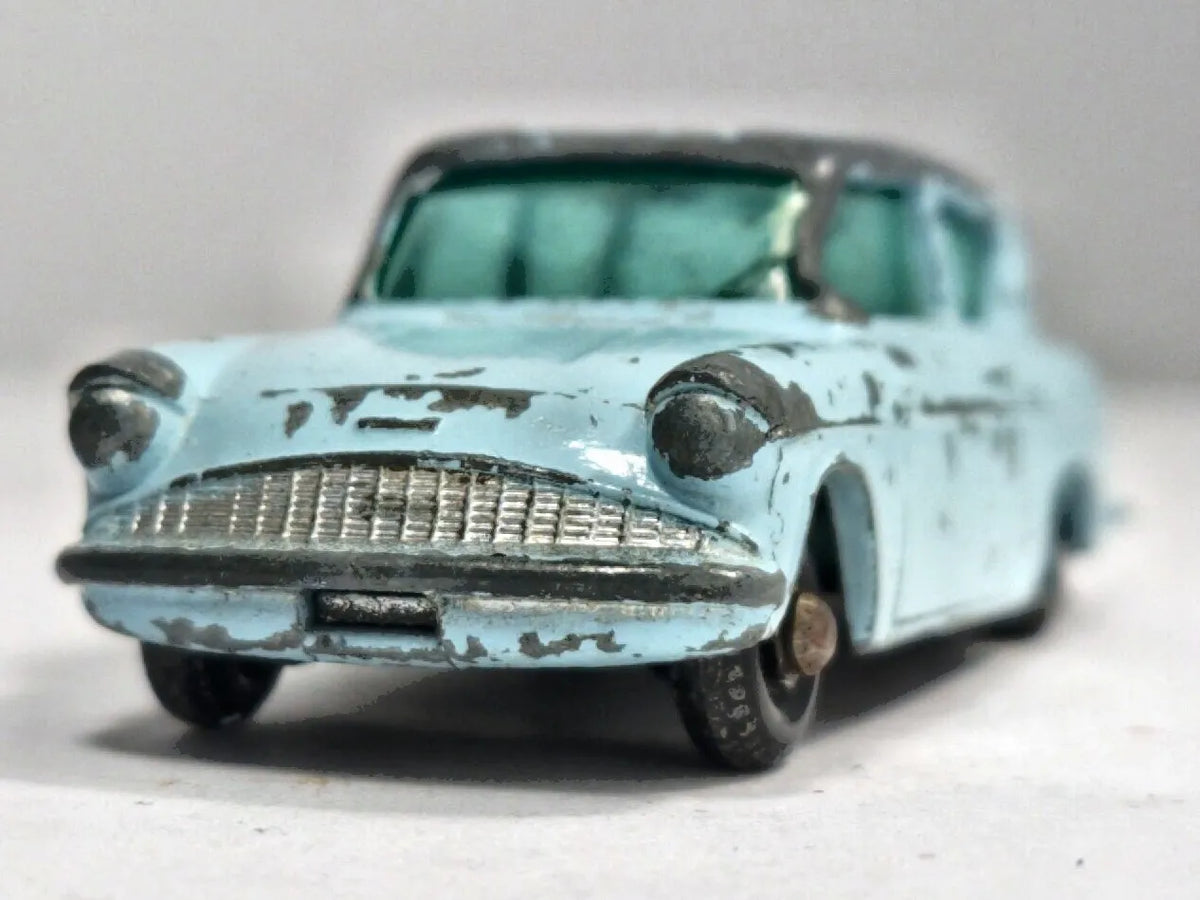 Ford Anglia Matchbox '60 Niebieski 1:54 Made in England – zdjęcie 5
