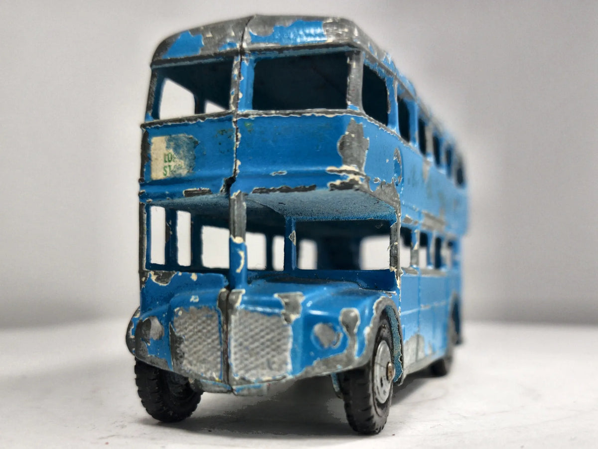Aec Regent Rt London Bus Dinky Toys 1954-62 Niebieski 1:60 Made in England – zdjęcie 5