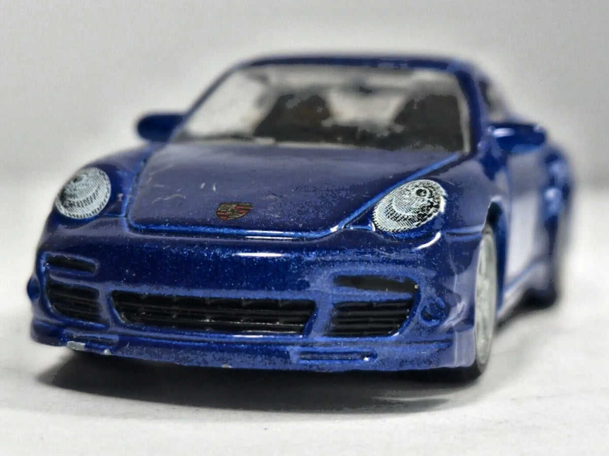 Porsche 911 Turbo Bburago 1:53 Luzak Niebieski – zdjęcie 5