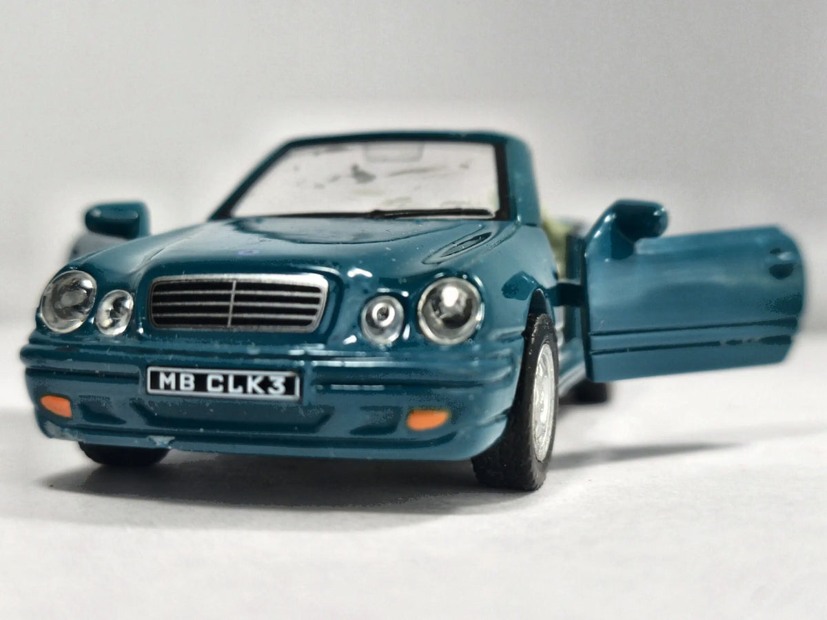 MERCEDES BENZ CLK CABRIO, Hongwell ok 2005, Die cast, Zielony 1:40 Resoraki – zdjęcie 5