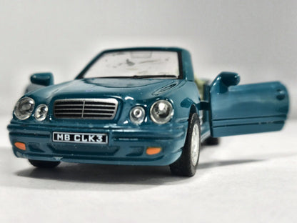 MERCEDES BENZ CLK CABRIO, Hongwell ok 2005, Die cast, Zielony 1:40 Resoraki – zdjęcie 5