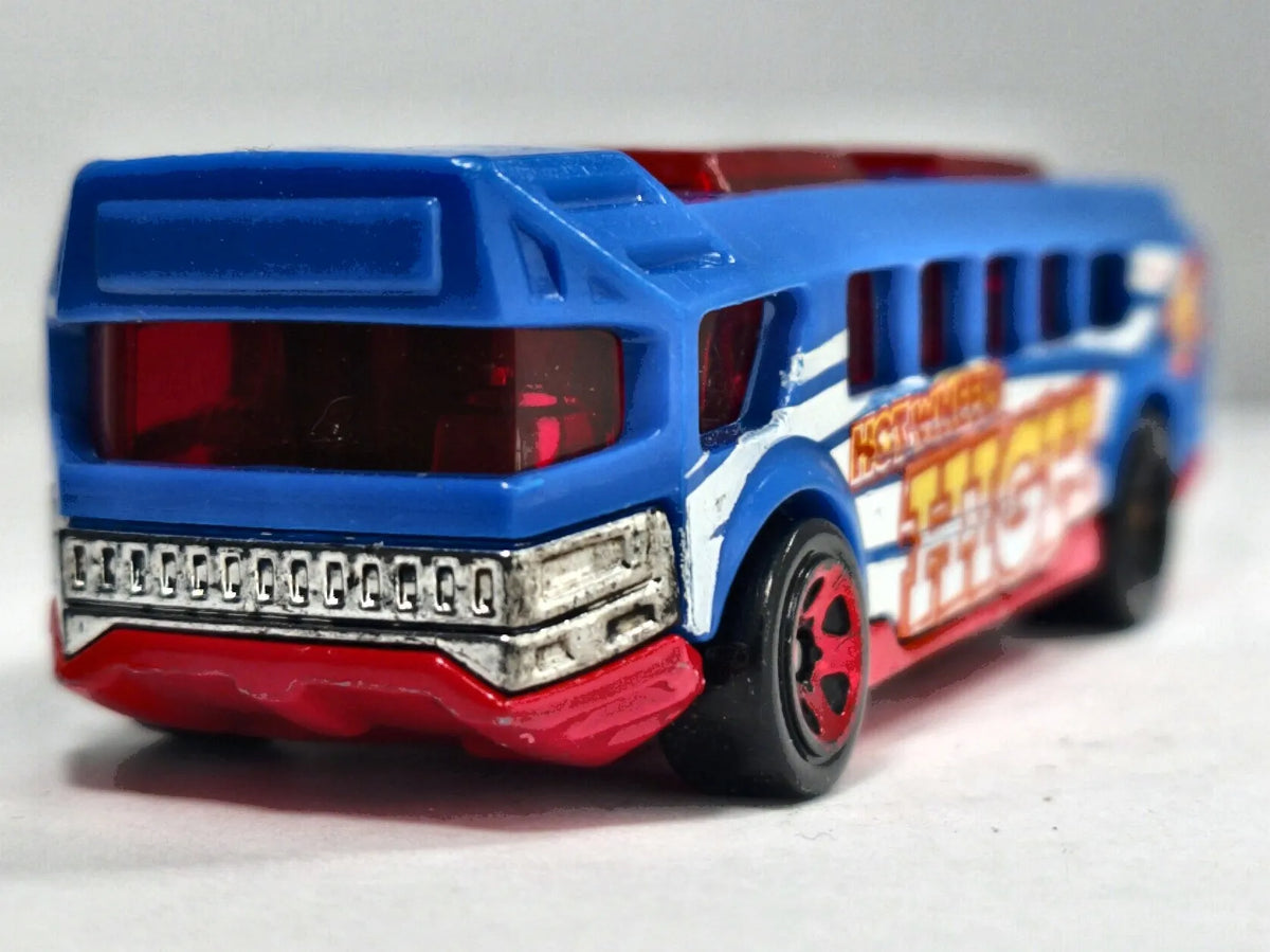 Hot Wheels High Hot Wheels 2013 HW CITY 1:64 School Bus Luzak Niebieski – zdjęcie 5