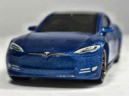 TESLA MODEL S, Matchbox 2022, Die cast MB1355, Niebieski, 1:66, Resoraki – zdjęcie 5