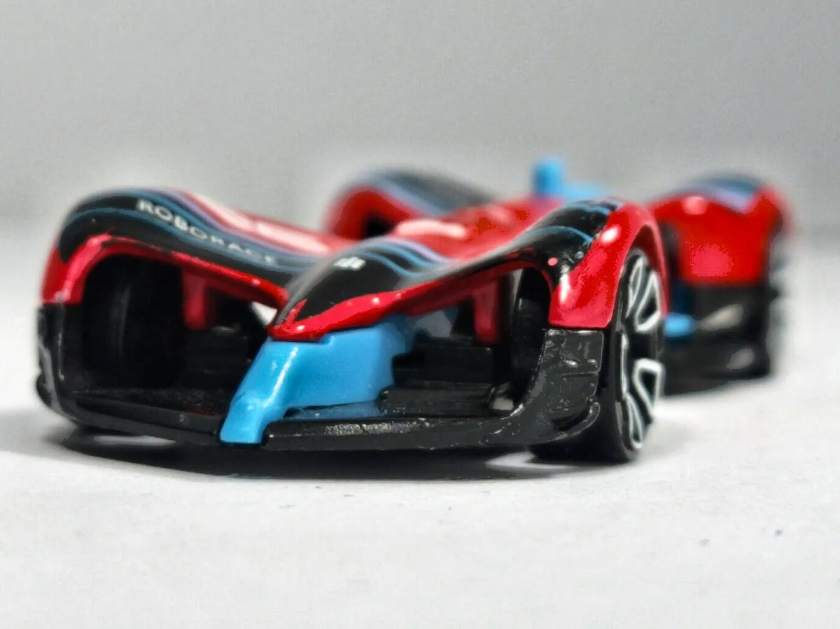 Roborace Robocar Hot Wheels 2013 HW EXOTICS 1:64 Luzak Czerwony – zdjęcie 5