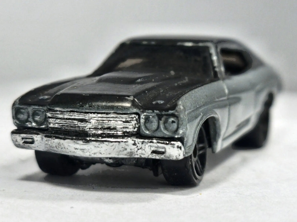 1970 Chevelle SS Hot Wheels 1998 1:64 Luzak Szary Muscle Car – zdjęcie 5