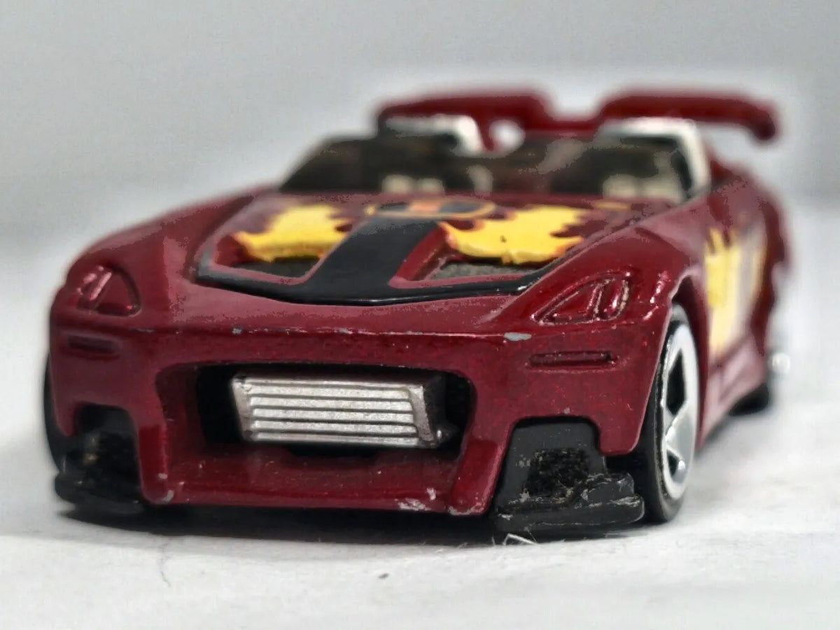 Tantrum Hot Wheels 2001 Ragtops & Roadsters 1:64 Luzak Czerwony – zdjęcie 5