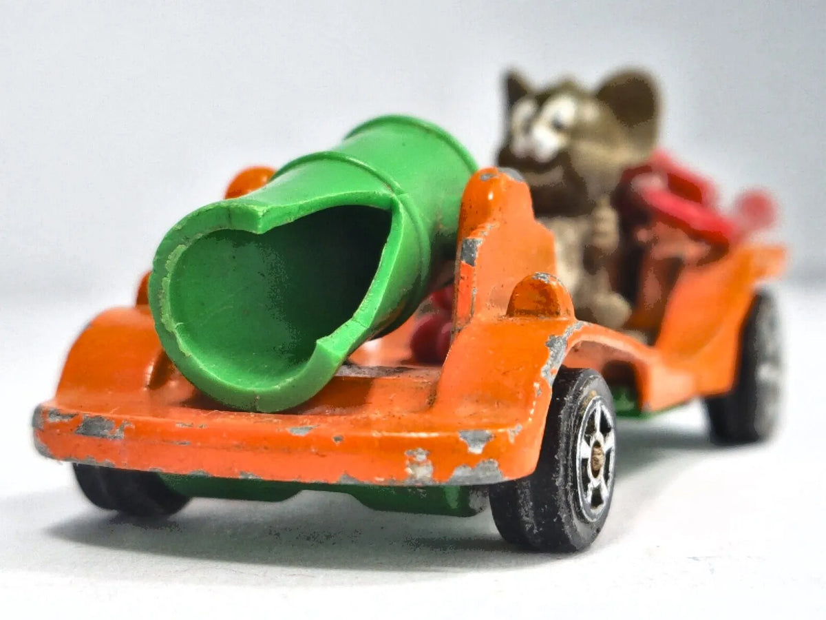 TOM & JERRY Cannon Go-Cart, Corgi 1970 Made in Gt Britain Pomarańczowy 1:64 – zdjęcie 5