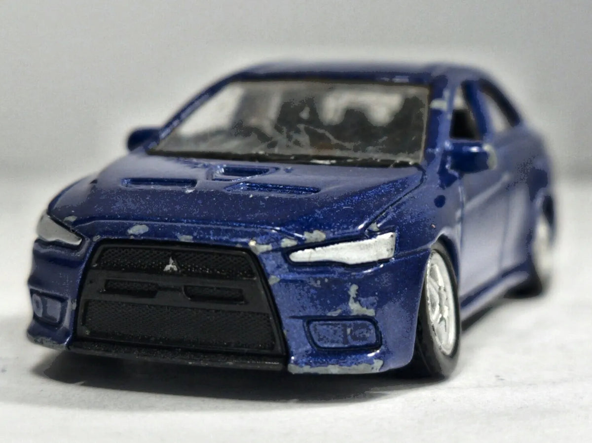 Mitsubishi Lancer Evolution IX Welly 1:58 Luzak Niebieski – zdjęcie 5