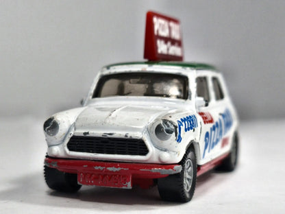 ROVER MINI Pizza Taxi 24hr Service SIKU '80 Biały 1:43 Made in Germany – zdjęcie 5