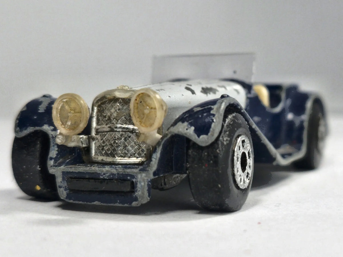 SS 100 JAGUAR, Matchbox Toys 1982, Vintage Die cast Niebieski 1:64 Resoraki – zdjęcie 5