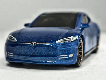 Tesla Model S Matchbox 2022 1:64 Niebieski Samochód osobowy – zdjęcie 5