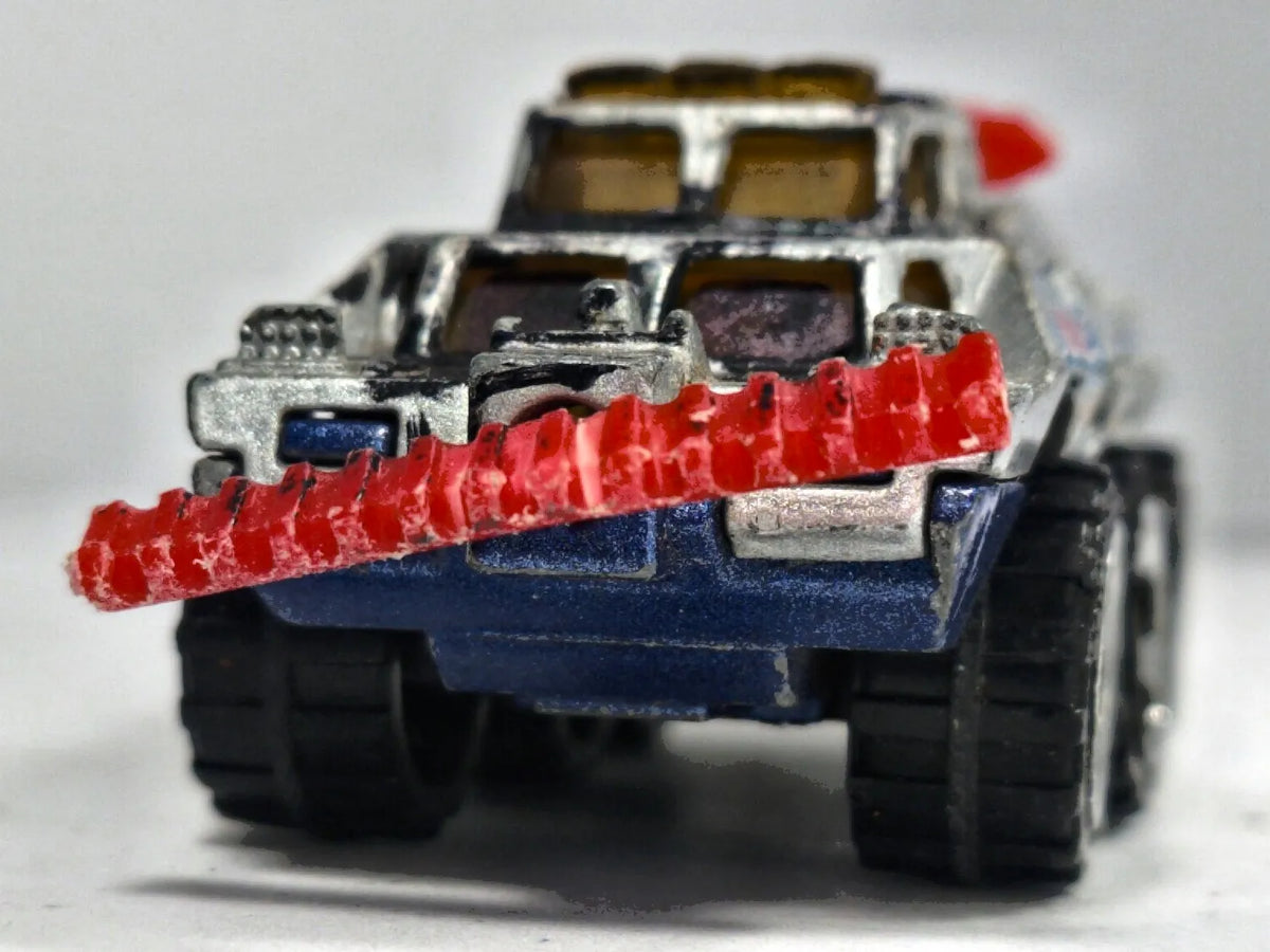 Battering Ram Hot Wheels 1992 1:64 POLICE Luzak Srebrny Policja – zdjęcie 5