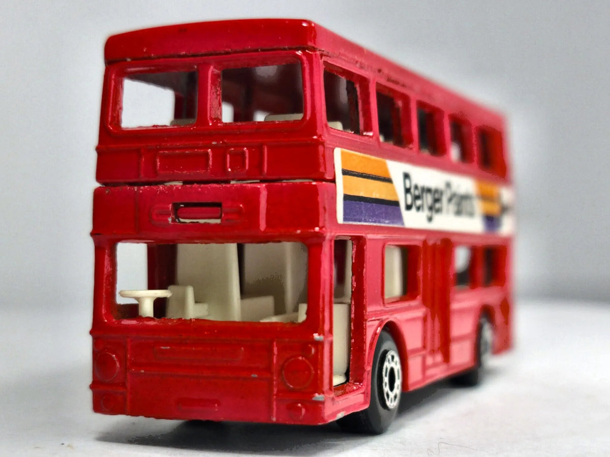 THE LONDONER Matchbox 1972 Czerwony 1:72 Made in England Berger Paints – zdjęcie 5