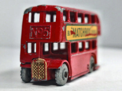 LONDON BUS Matchbox Series Matchbox '60 Czerwony 1:110 Made in England – zdjęcie 5