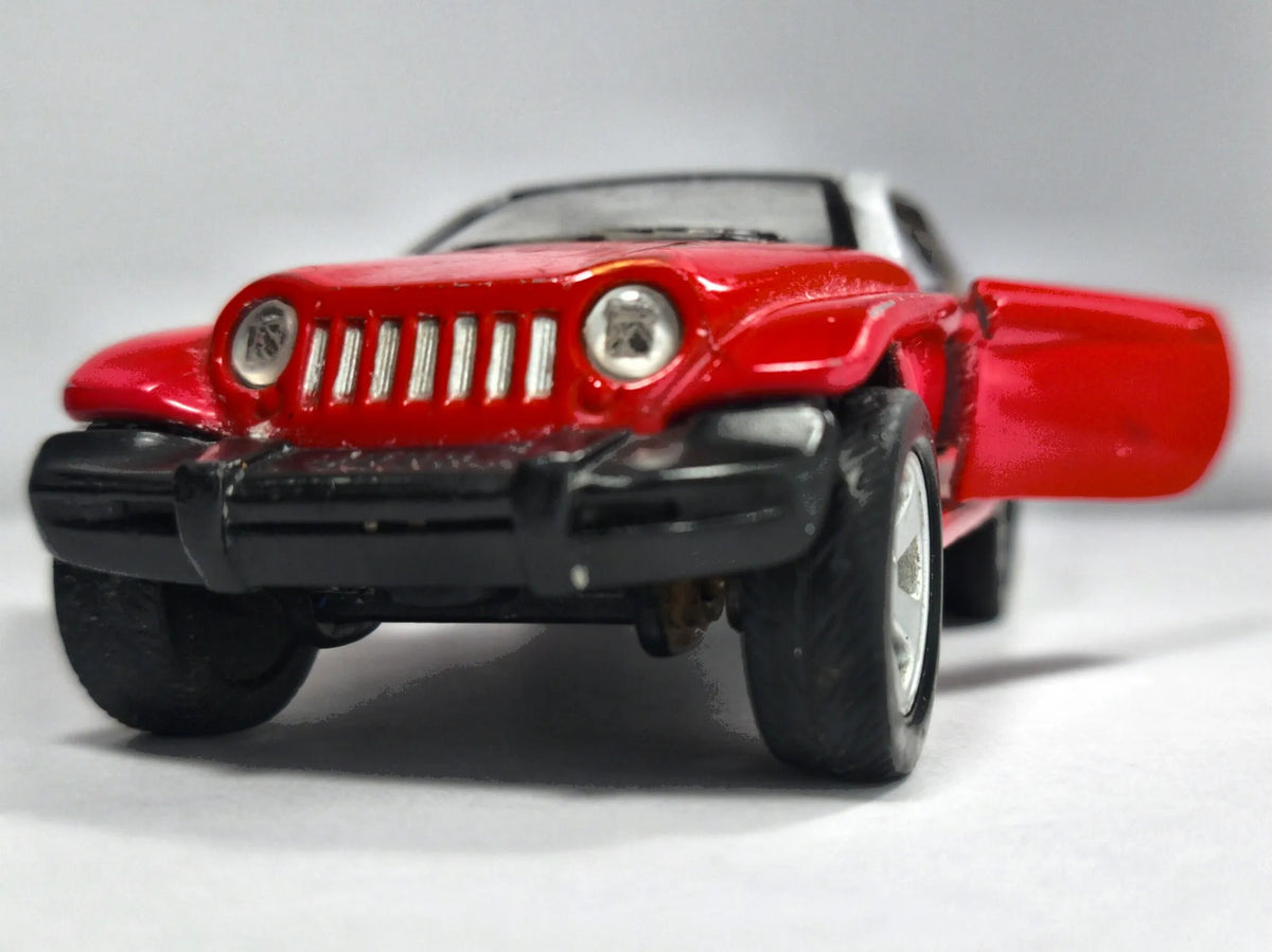 JEEP JEEPSTER, Maisto 2000, Die cast, Czerwony, 1:38, Resoraki – zdjęcie 5