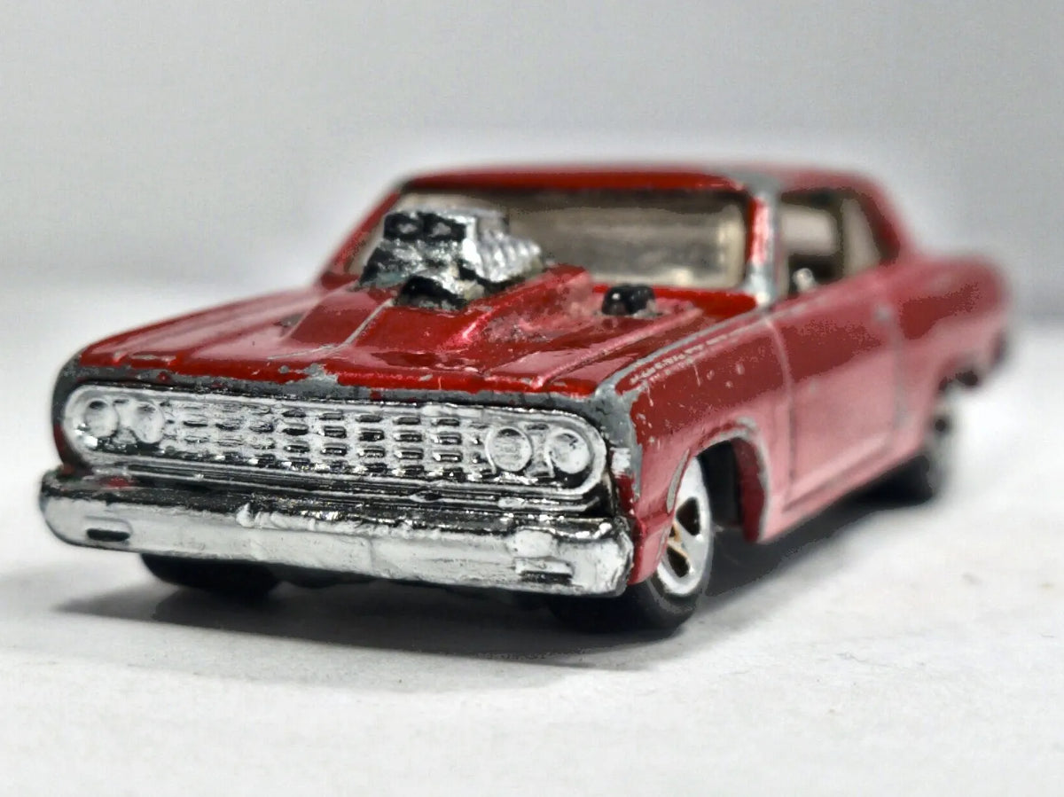 '64 Chevelle Ss Hot Wheels 2011 1:64 Luzak Czerwony Muscle Car – zdjęcie 5