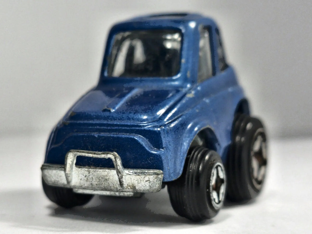Fiat 500 Tooned Polistil '70 Niebieski 1:64 Made in Italy – zdjęcie 5