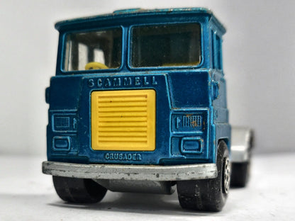 Scammell Crusader Tractor Matchbox 1973 Niebieski 1:64 Made in England – zdjęcie 5