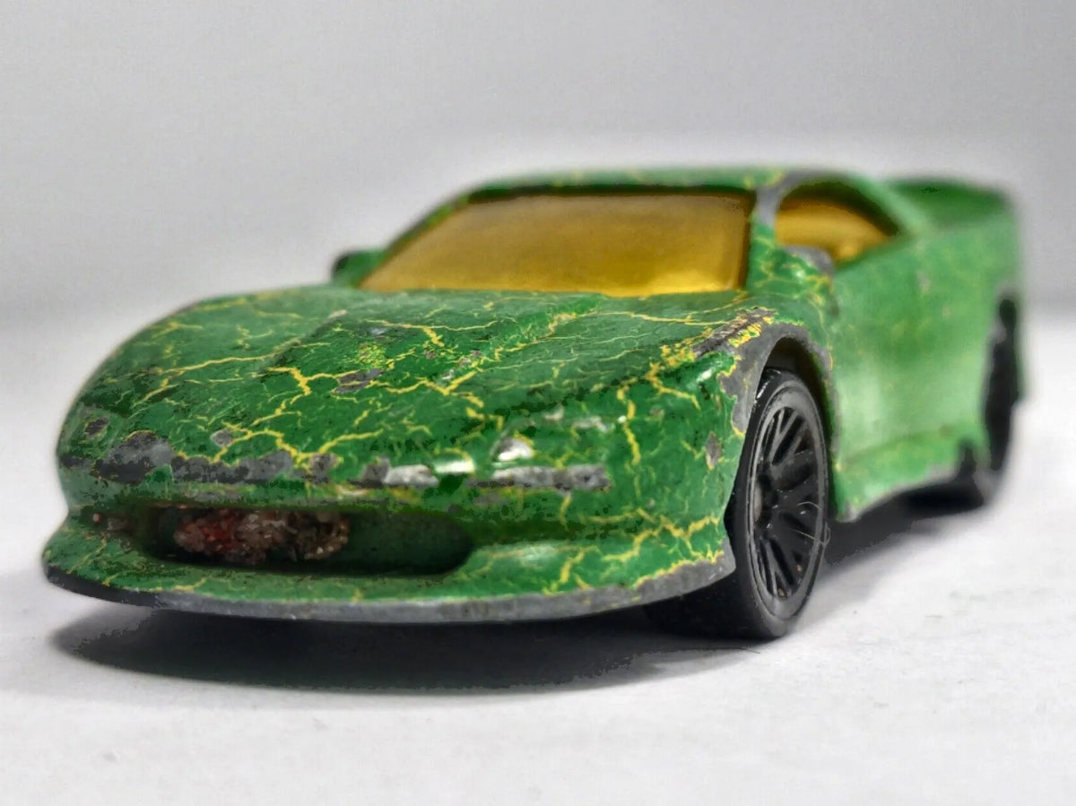 '93 Camaro Hot Wheels 1983 Happy Meal 1:64 Luzak Green Krackle McDonald's – zdjęcie 5
