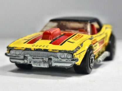 DODGE CHALLENGER, Matchbox 1975, Die cast, Żółty, 1:72, Resoraki – zdjęcie 5