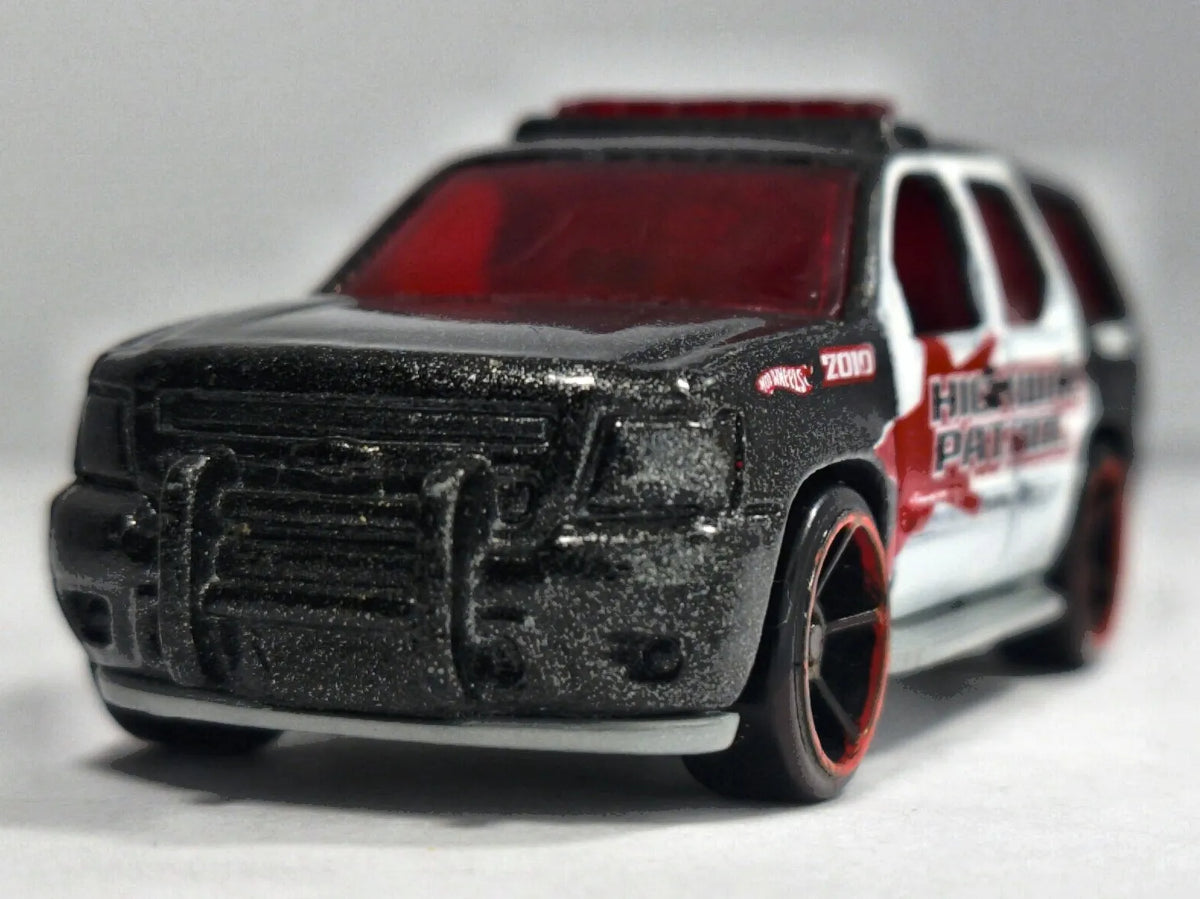 '07 CHEVY TAHOE POLICE, The Chief, Hot Wheels 2010 Die cast COE Czarny 1:64 – zdjęcie 5