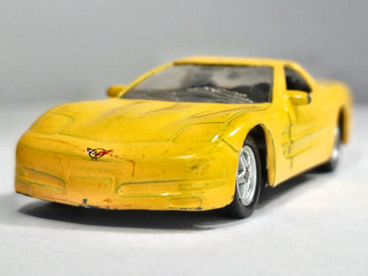 CHEVROLET 1999 CORVETTE, Welly, Die cast No.52023, Żółty, 1:64, Resoraki – zdjęcie 5