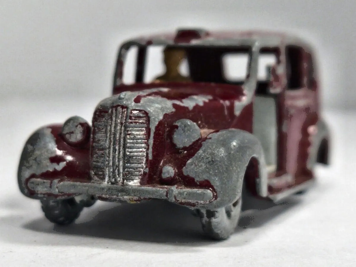 AUSTIN METROPOLITAN TAXI Matchbox '60 Bordowy 1:55 Made in England – zdjęcie 5