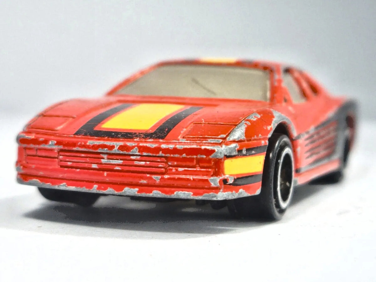Ferrari Testarossa, SPEED STRIPS, Ertl, Die cast, Czerwony, 1:64, Resoraki – zdjęcie 5