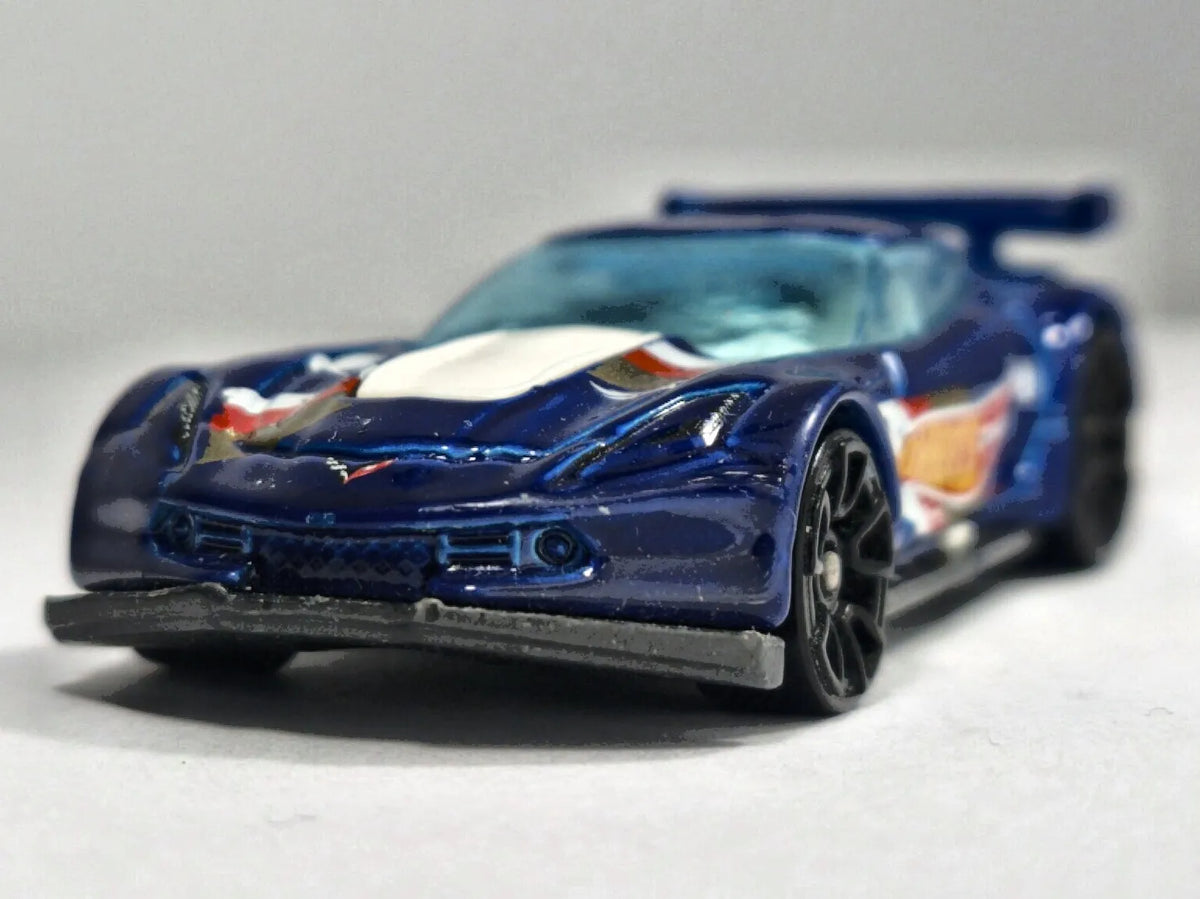 Chevrolet Corvette C7.R Hot Wheels 2014 Mainline 1:64 1 Luzak Niebieski – zdjęcie 5