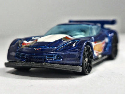 Chevrolet Corvette C7.R Hot Wheels 2014 Mainline 1:64 1 Luzak Niebieski – zdjęcie 5