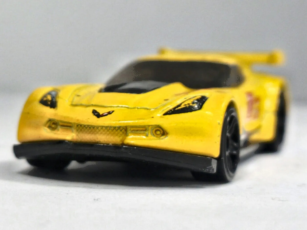 Corvette C7.R Hot Wheels 2014 1:64 3 Luzak Żółty – zdjęcie 5