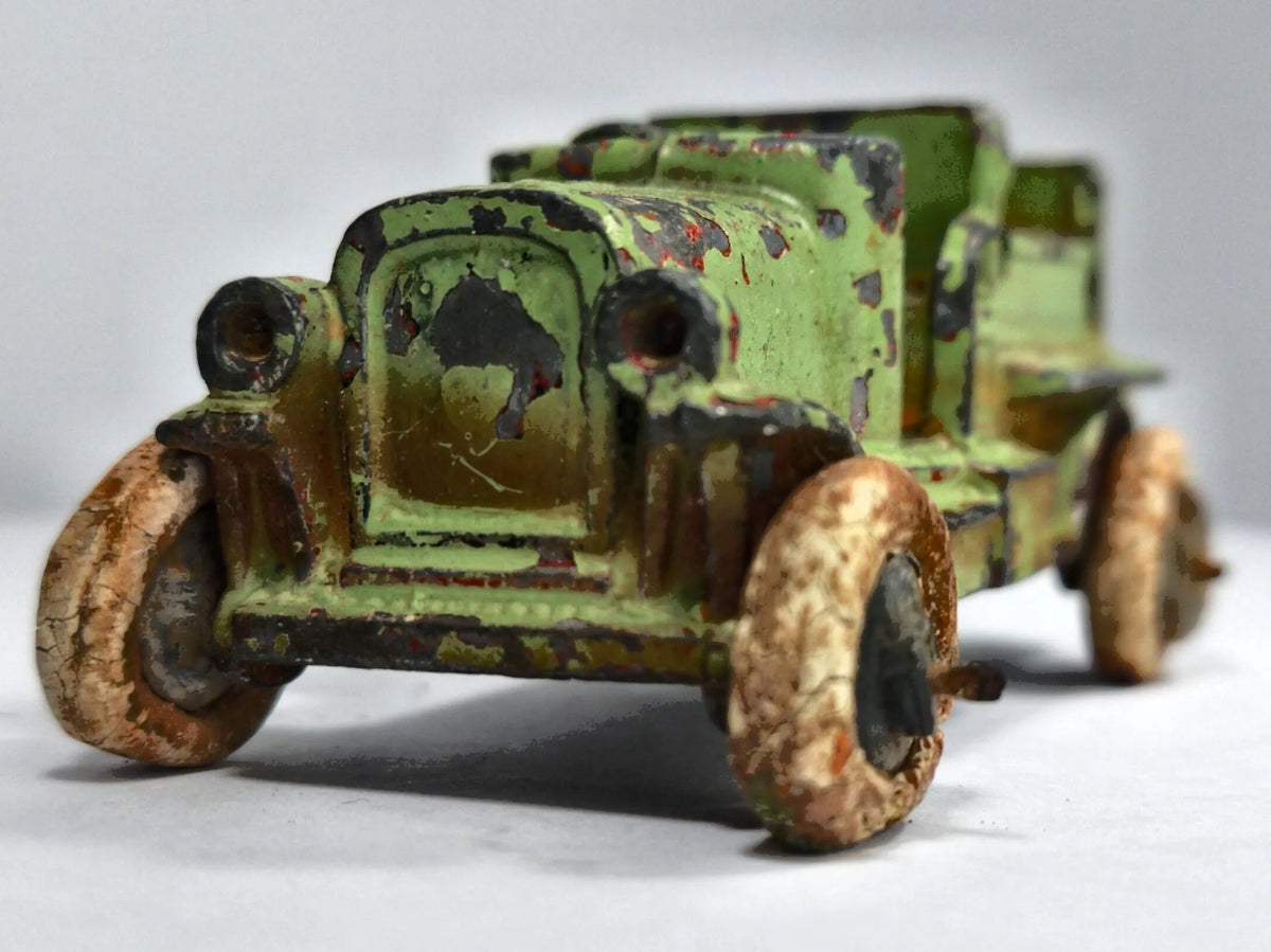 WOJSKOWA CIĘŻARÓWKA Z ODLEW ŻELIWNY Hubley 1920's 1:43 Made in England – zdjęcie 5