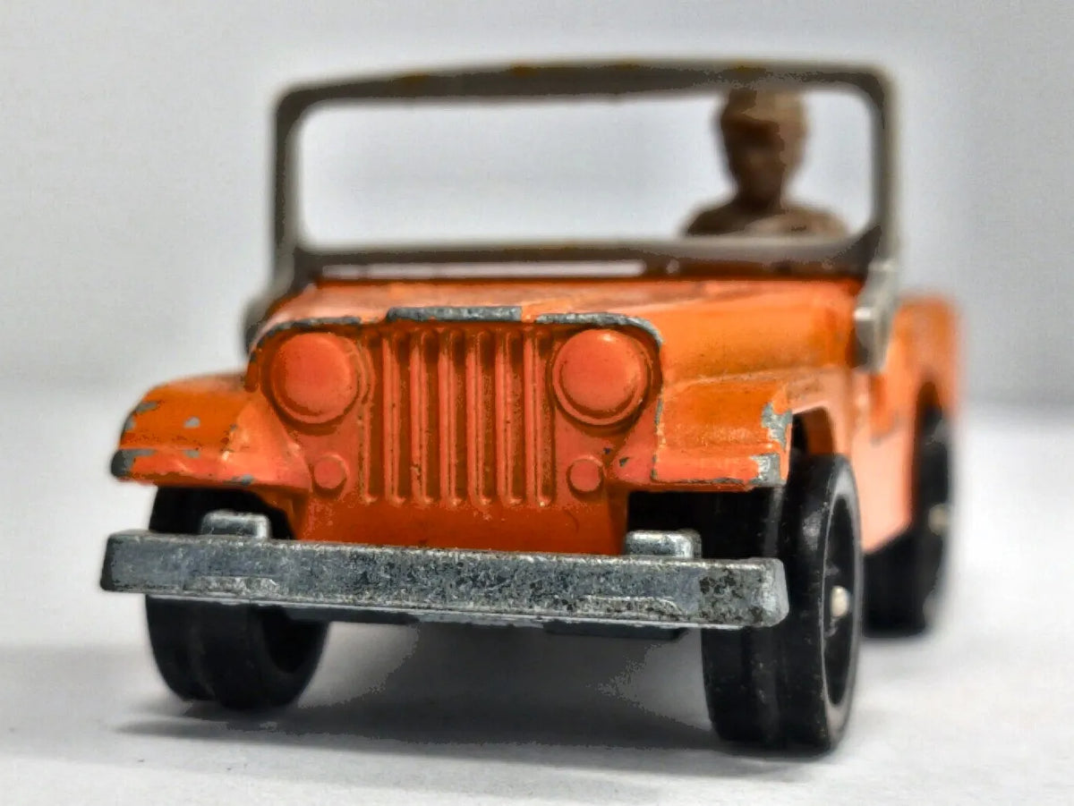 WILLYS JEEP Whizzwheels Wojsko Corgi 1969 Pomarańcz 1:55 Made in Gt Britain – zdjęcie 5