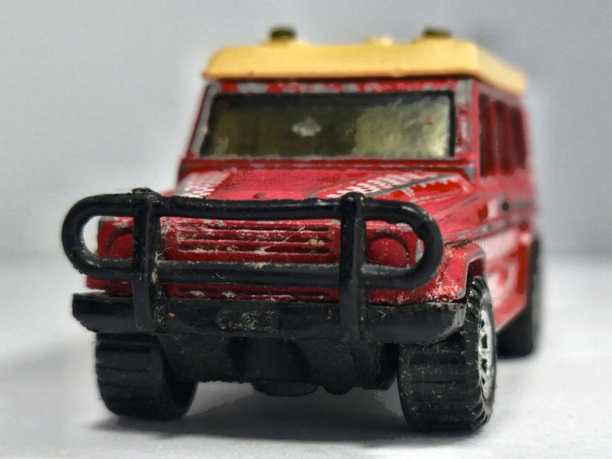MERCEDES-BENZ 280 GE RESCUE UNIT, Matchbox 1984, Die cast, Czerwony, 1:50 – zdjęcie 5