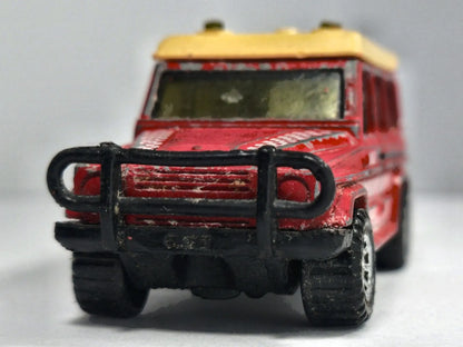 MERCEDES-BENZ 280 GE RESCUE UNIT, Matchbox 1984, Die cast, Czerwony, 1:50 – zdjęcie 5
