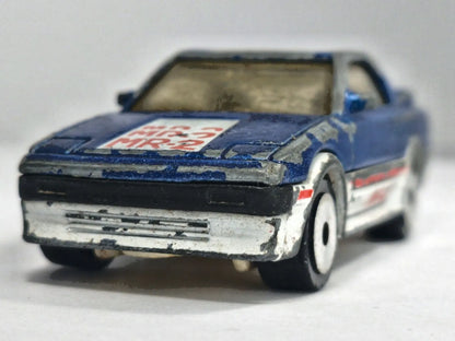 TOYOTA MR2 Lasers Matchbox 1986 Niebieski 1:56 Made in Macau – zdjęcie 5