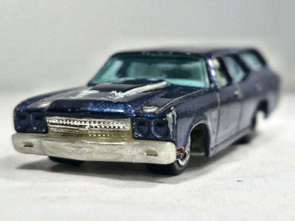 '70 Chevelle Ss Wagon Hot Wheels 2007 New Models 1:64 Luzak Niebieski – zdjęcie 5