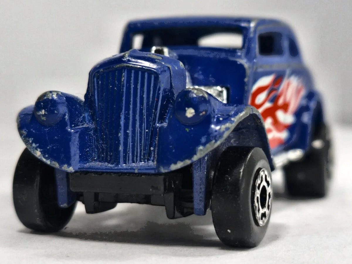 1933 Willys Street Rod Matchbox Superfast 1:64 Hot Rod 313 Luzak Niebieski – zdjęcie 5