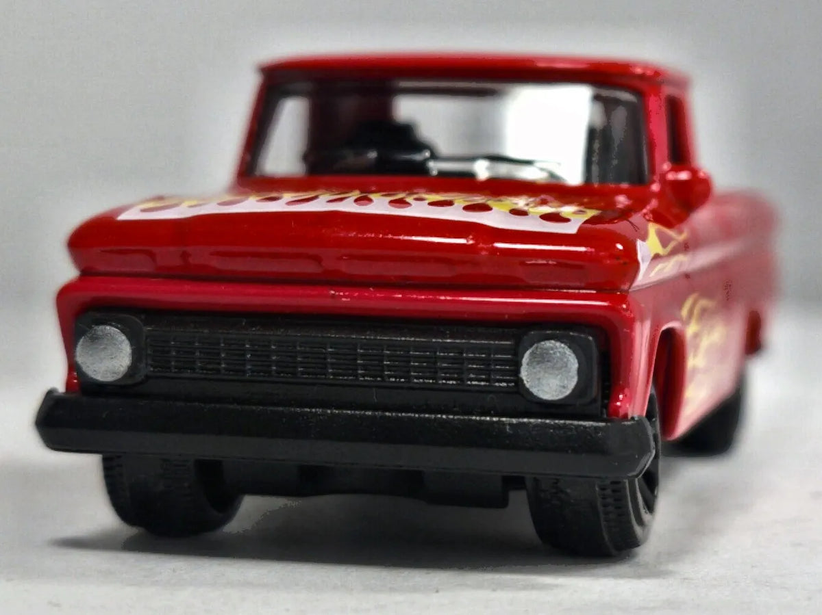 Chevrolet C10 Majorette 1:66 Pickup Czerwony Rod Squad – zdjęcie 5