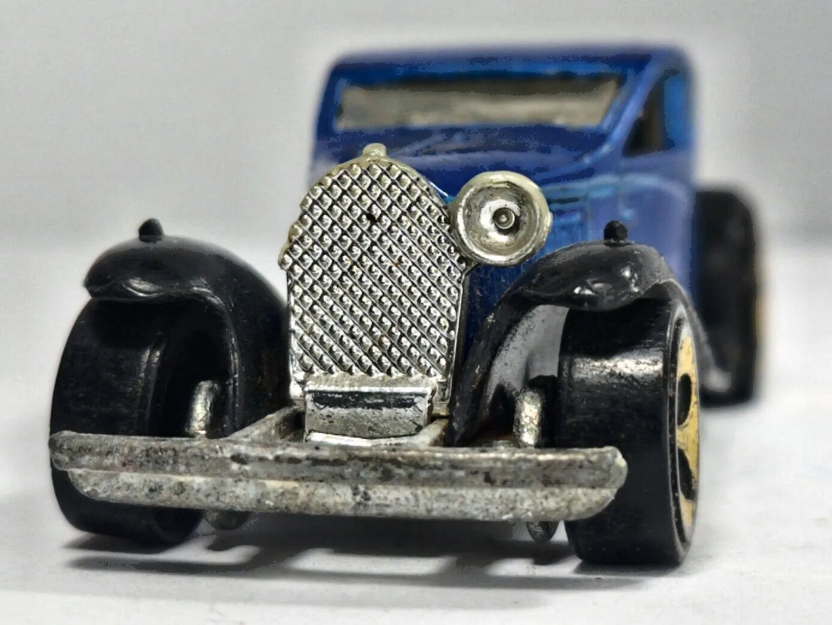'37 Bugatti Type 50 Hot Wheels 1980 1:64 Luzak Niebieski – zdjęcie 5